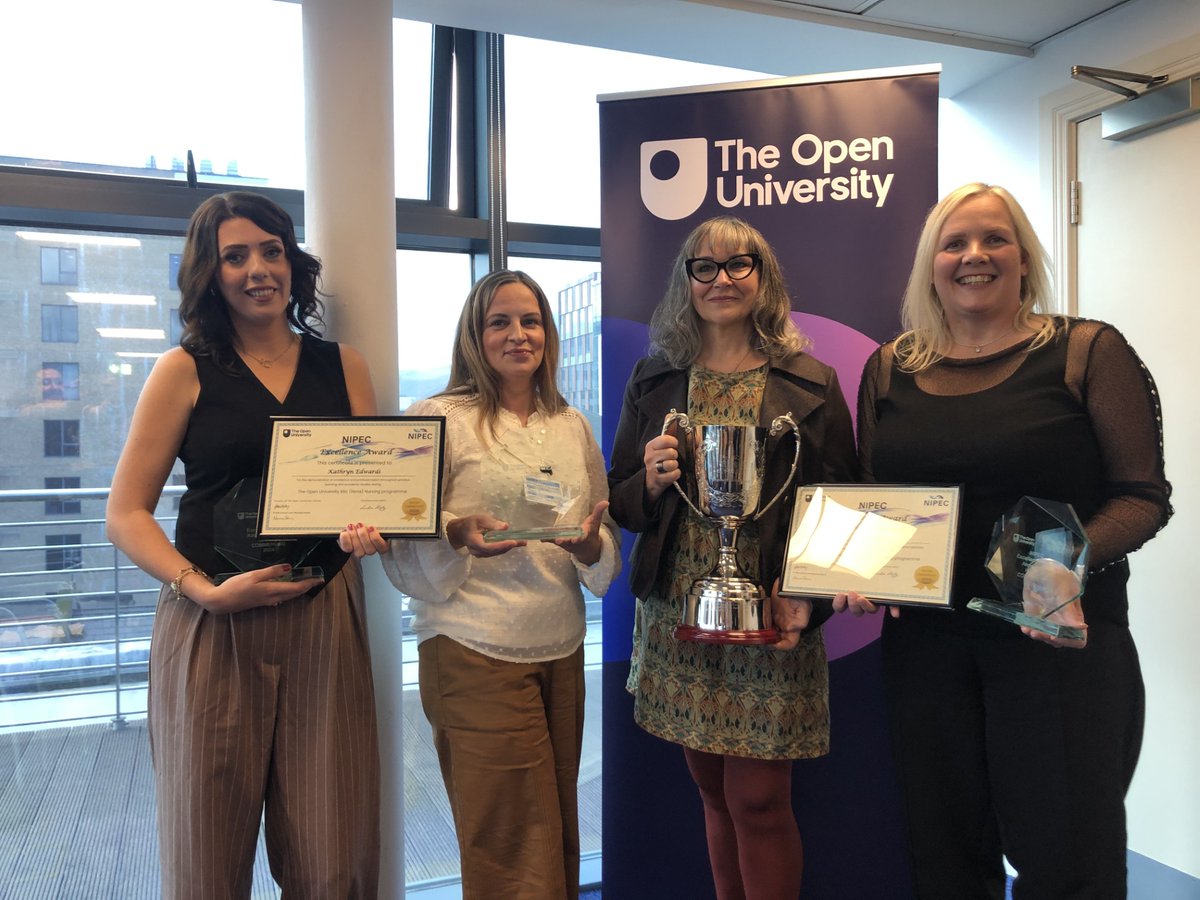 The OU in Northern Ireland (@oubelfast) on Twitter photo Congratulations to the winner of the <a href="/NIPEC_online/">NIPEC</a> Excellence Award 2024, Nancy Law, an OU student nurse in the <a href="/setrust/">South Eastern Trust</a>! Commendations were also given to OU student nurses Anne Smith of the <a href="/NHSCTrust/">Northern Trust</a>, Kathryn Edwards of the <a href="/BelfastTrust/">Belfast Trust</a> and Karen Cochrane of the <a href="/setrust/">South Eastern Trust</a>. Congratulations to the winner of the <a href="/NIPEC_online/">NIPEC</a> Excellence Award 2024, Nancy Law, an OU student nurse in the <a href="/setrust/">South Eastern Trust</a>! Commendations were also given to OU student nurses Anne Smith of the <a href="/NHSCTrust/">Northern Trust</a>, Kathryn Edwards of the <a href="/BelfastTrust/">Belfast Trust</a> and Karen Cochrane of the <a href="/setrust/">South Eastern Trust</a>.
