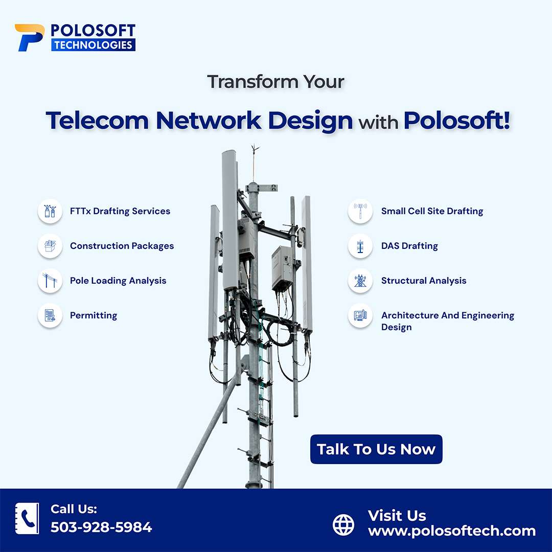 Polosofttech's tweet image. Polosoft: Your trusted partner in #Fiberengineering design, #Wirelessnetwork design, and Geodata solutions, that drive the #telecom industry forward!
Join us in shaping the future of connectivity!
t.ly/hjrf5
#TelecomSolutions #FiberOptics #Broadband #Polosoft #FTTx