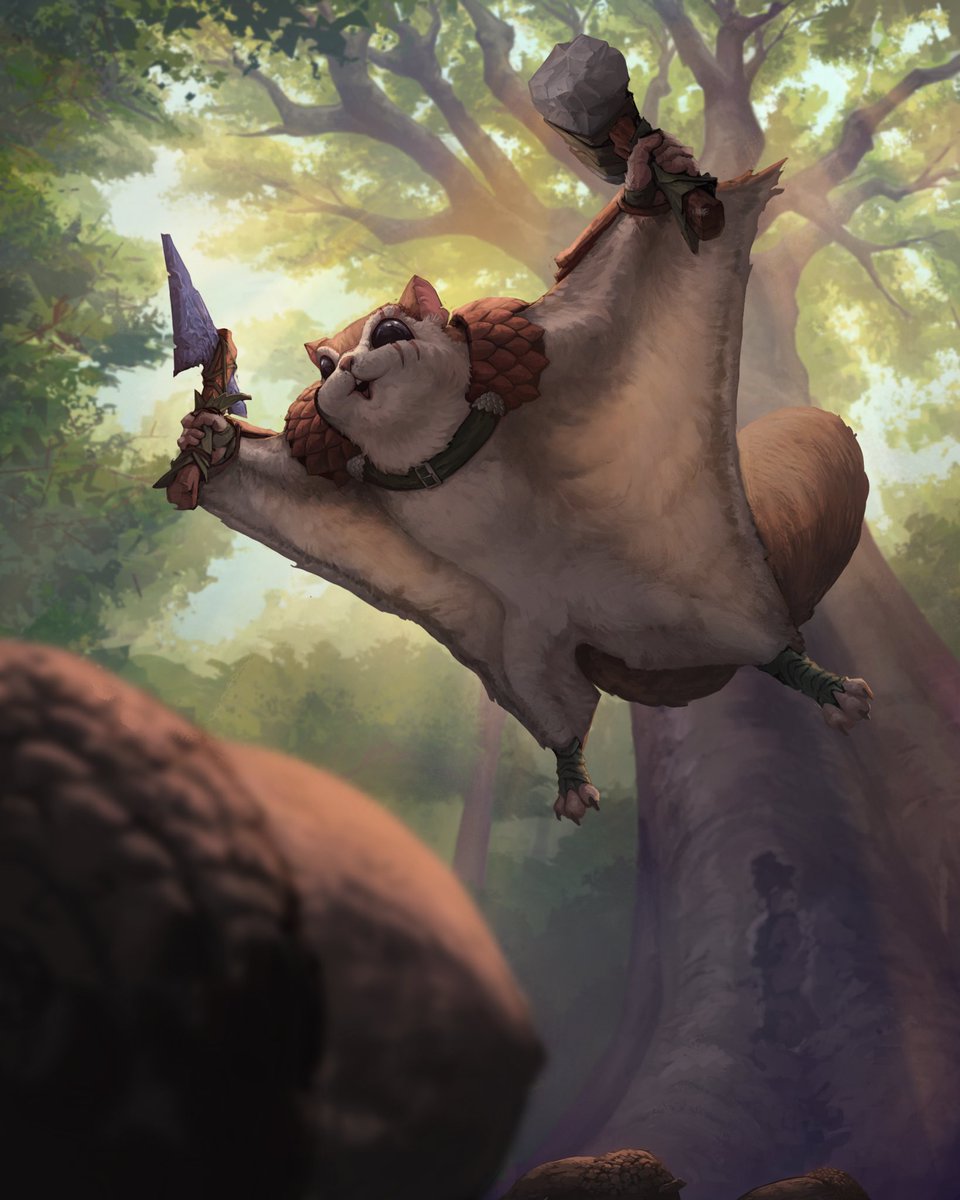 ChipyRayArt's tweet photo. Continuing on from my last piece, here is another adventurer critter, Barbarian Squirrel!

#illustraion #creaturedesign https://t.co/UzZNMcJ4hj
