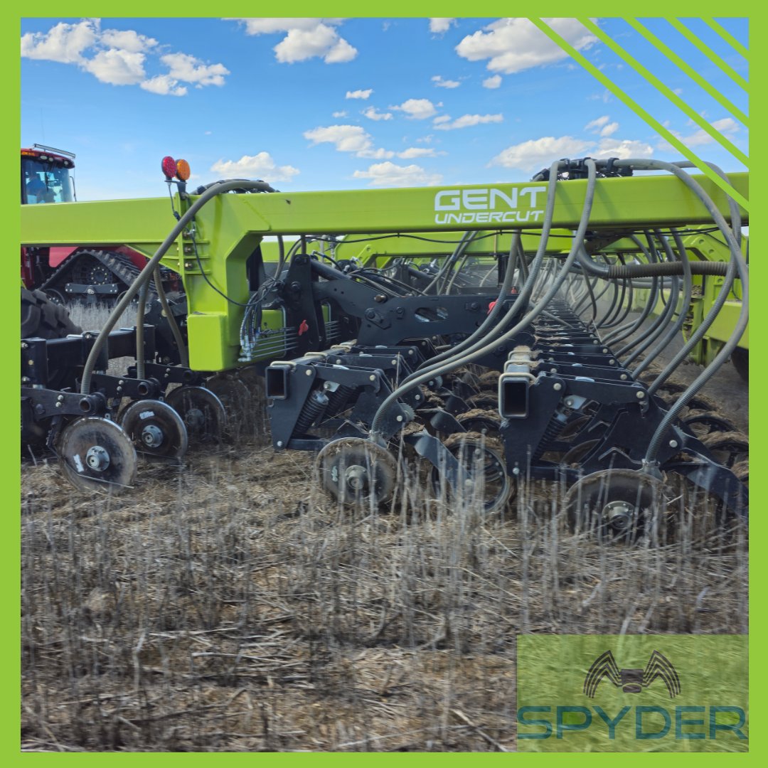 The Spyder's ground following capabilities give you almost 24 inches of opener travel!
This is achieved by the combination of 11” of mechanical paralink travel and 13” of hydraulic gang travel as it automatically senses pressure changes in rolling terrain. khartindustries.com