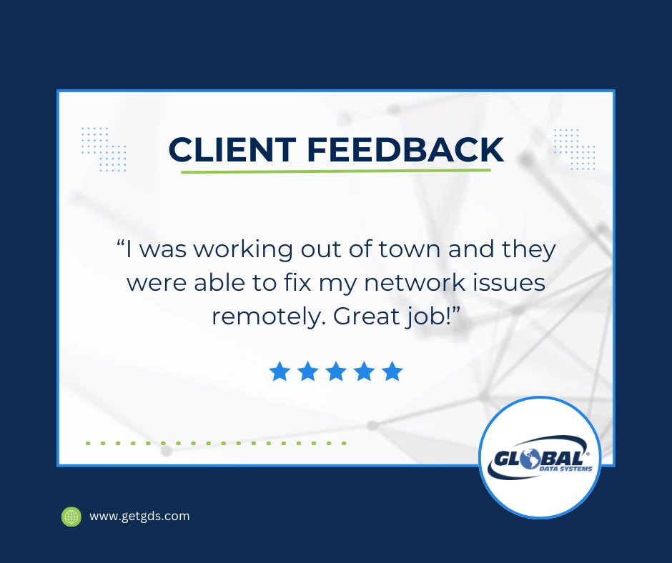 What a great Monday morning for positive feedback! No matter the location, we are here to support you 24x7x365! 
#Feedback #CustomerService #Technology #Business