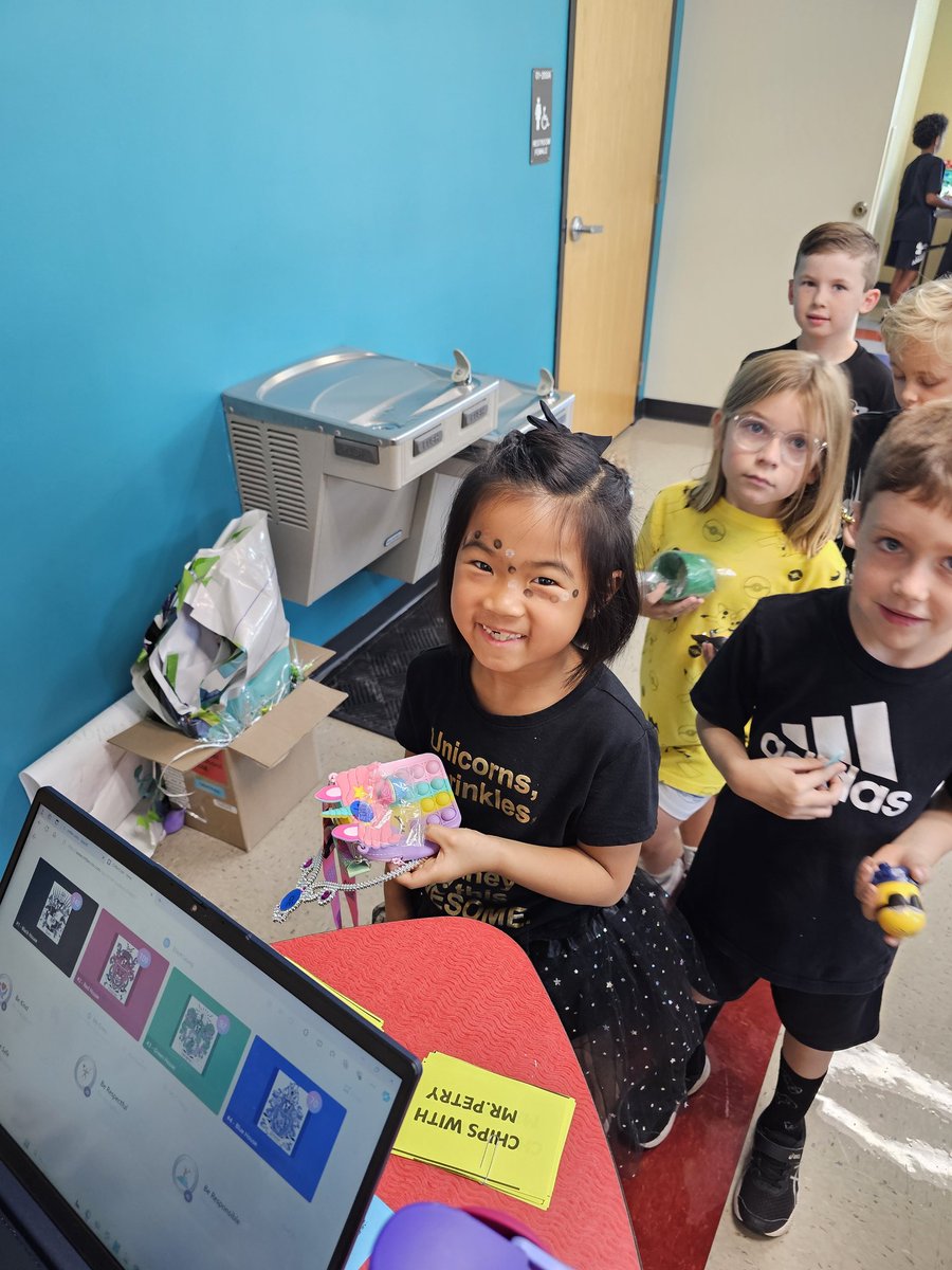 Last Friday was our first SMES Mall for K-2! The kids were so excited to have this option spending their coins.  TY to Irene Kearley and her team for assisting us and making the Mall awesome.  Look at these smiles! Pretty awesome!