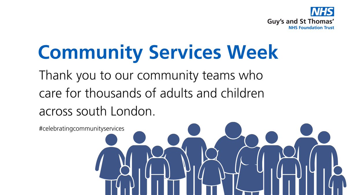 Our community teams provide services in many convenient locations including GP practices, health centres, schools, community buildings, and in our patients’ homes. 

Find out who we are and what we do at: guysandstthomas.nhs.uk/our-services/c…

#TeamGSTT