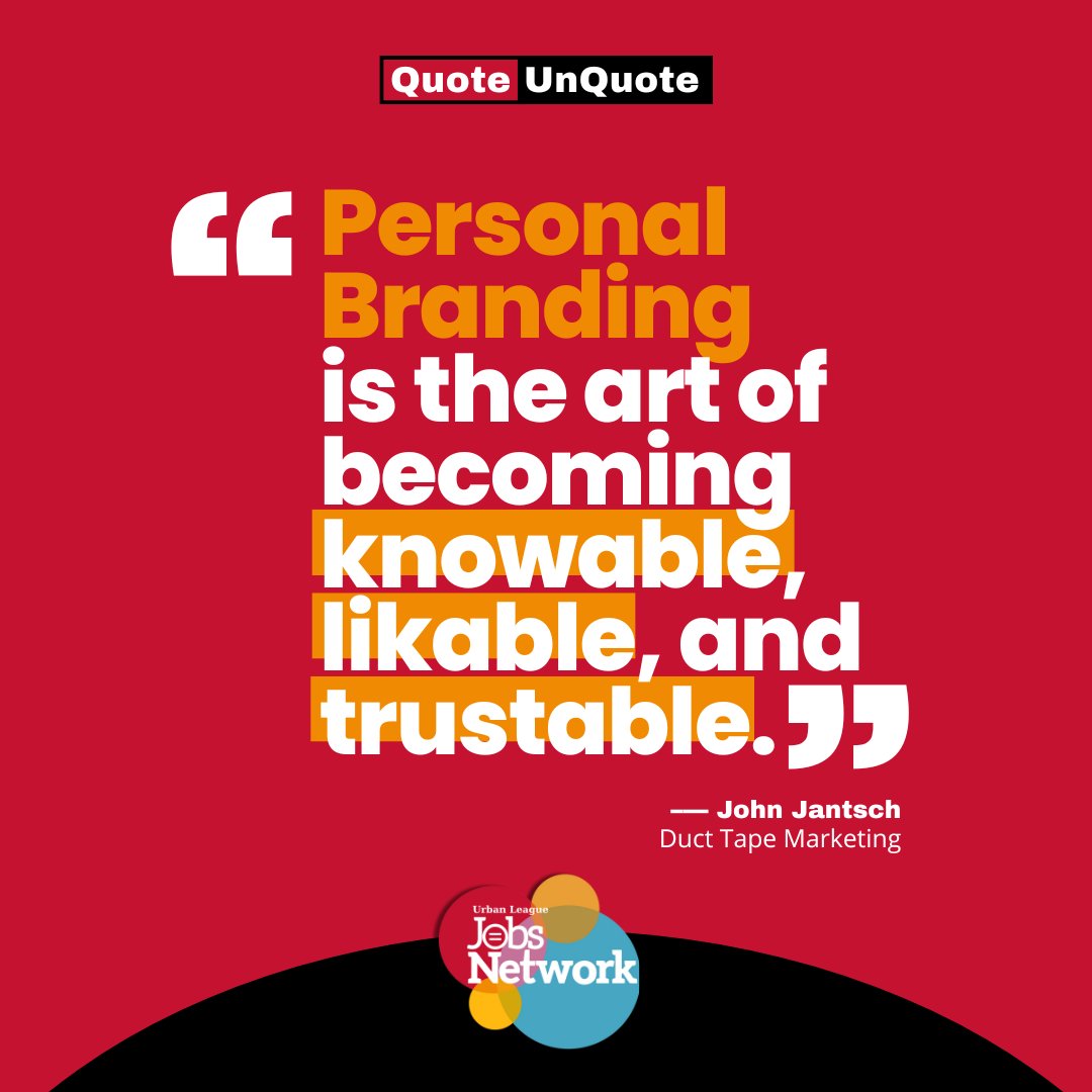 ULJobsNetwork's tweet image. Personal branding is key in standing out professionally, but it's important to stay honest and human. Authenticity builds trust and genuine connections, especially when using LinkedIn.

#QuoteUnQuote #personalbranding