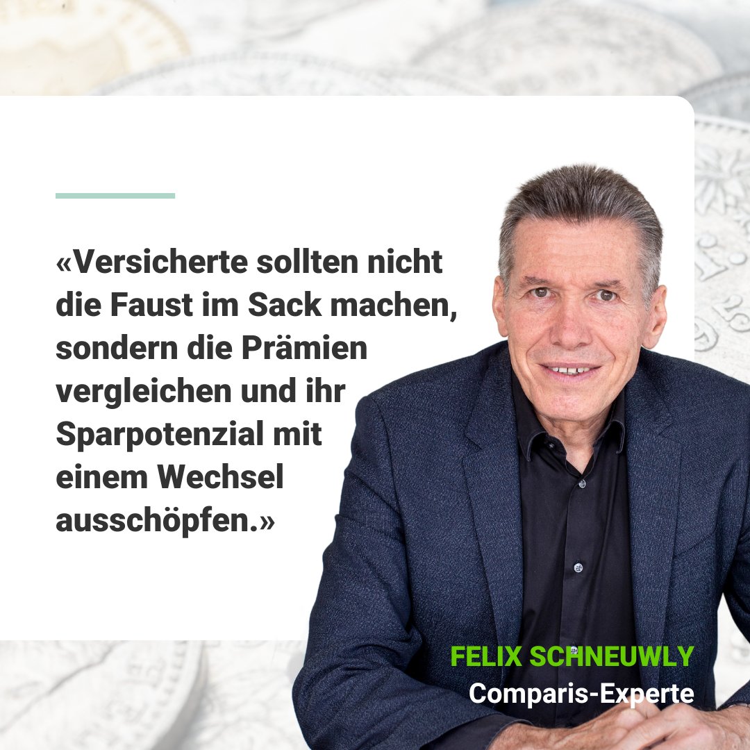 Comparis's tweet photo. Fast eine halbe Million Versicherte können 2025 die Prämienbelastung um 40 Prozent senken.

Das maximale Sparpotenzial beträgt laut einer Analyse von Gesundheitsexperte @FelixSchneuwly über 3’500 Franken.

Mehr zum Sparpotenzial liest du hier 👇