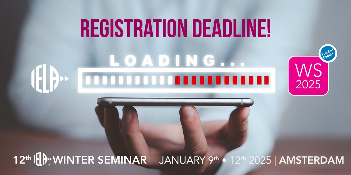 IELAWORLD's tweet image. Do not wait to secure your spot for #IELAWS23🚨The registration for IELA’s biennial #trainingevent for youngsters &amp;amp; newcomers to the industry will soon reach the maximum number of delegates (50 students)
 📅 Jan 9-12 2025
📍  Amsterdam
 #IELAmembers #exhibitionlogistics