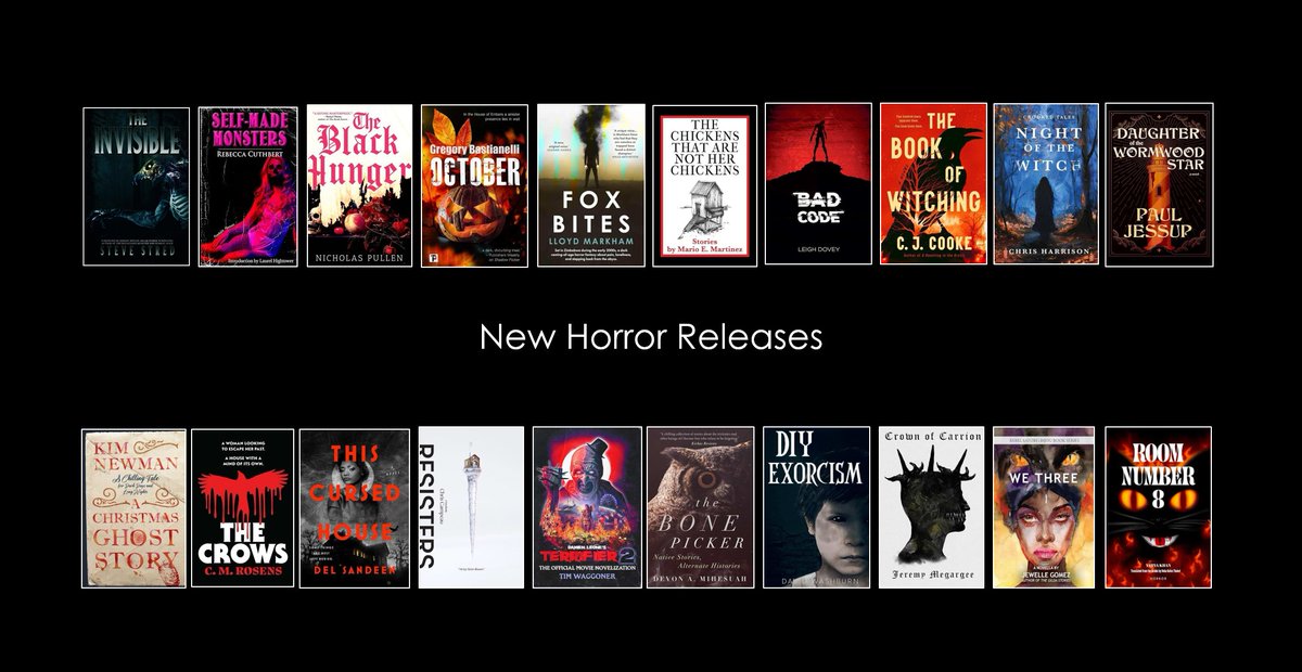 You know you’re in #SpookySeason when you get a week of new #horror releases like this!
New releases from Steve Stred, CJ Cooke, Tim Waggoner, &amp; Greg Bastianelli
Plus a long-awaited debut novels from Nicholas Pullen

The Invisible – Steve Stred <a href="/stevestred/">Steve Stred</a> 
Self-Made Monsters –