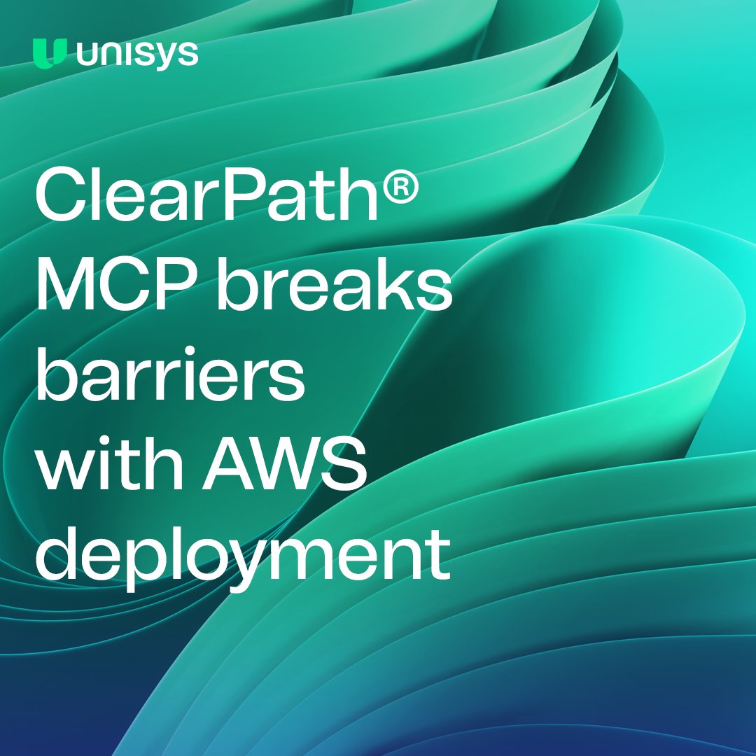 MclinLisa's tweet photo. ClearPath MCP, meet AWS. Scale your mission-critical workloads in the #cloud with unprecedented flexibility with this new ClearPath capability. Visit this @unisys page to learn more: https://t.co/XGZOOUlcer https://t.co/kcIlKxUSOl