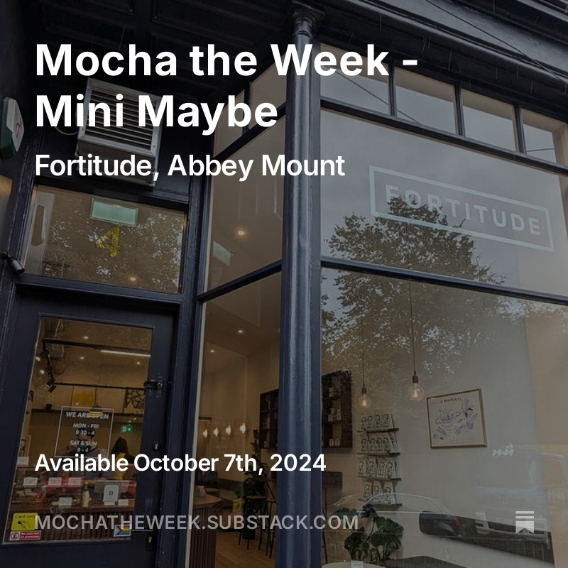 New Mocha the Week, all about the healing power of miniature art 🥰 Thanks for the giant coffee inspo, Fortitude!

mochatheweek.substack.com/p/mocha-the-we…
