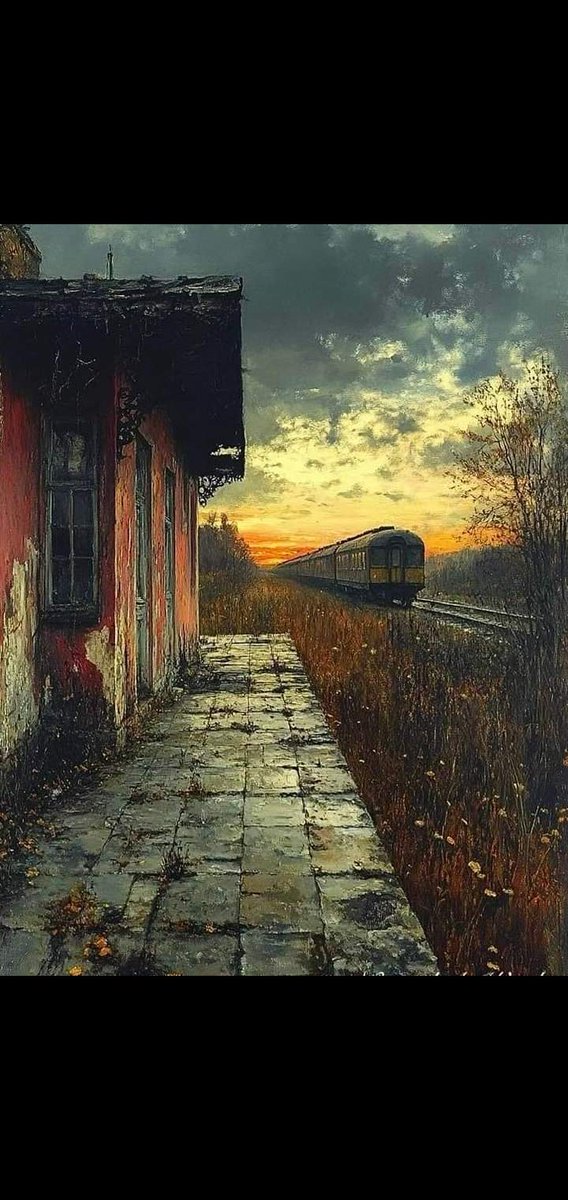 El tren avanza
en la soledad de la
triste estación ...