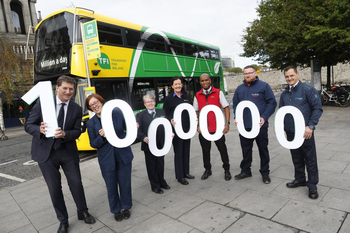 dublinbusnews (@dublinbusnews) on Twitter photo Great news! Public transport is now providing 1 million passenger journeys a day across all <a href="/TFIupdates/">Transport for Ireland</a> operators. Great news! Public transport is now providing 1 million passenger journeys a day across all <a href="/TFIupdates/">Transport for Ireland</a> operators.