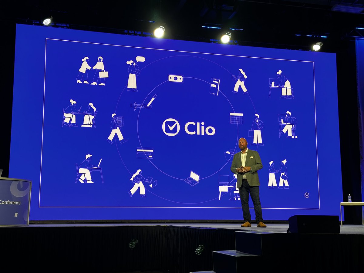 Founder and CEO of Clio, Jack Newton delivering the opening Keynote at #ClioCloud2024