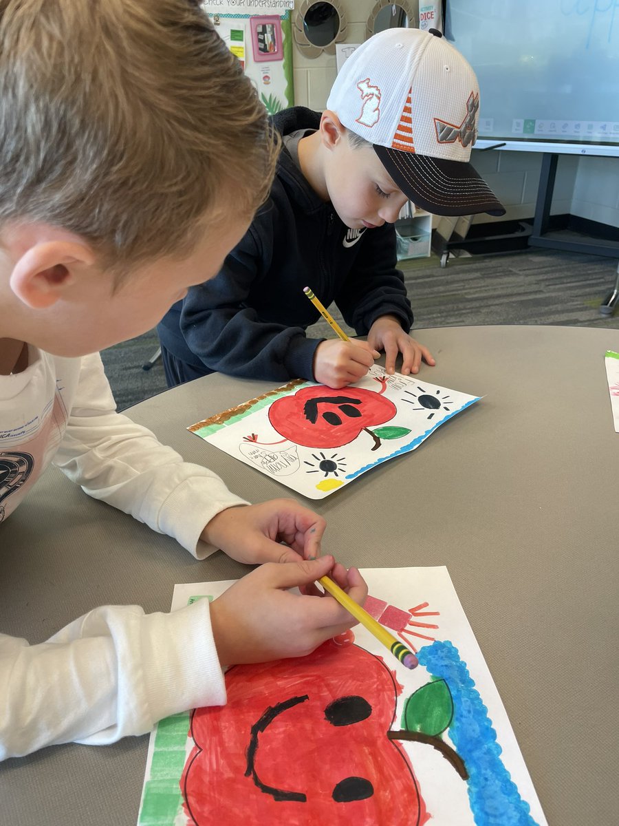 These <a href="/SLCSpearson/">Pearson Elementary</a> students are using their speech sounds to go to the “store” to create and label funny apples!