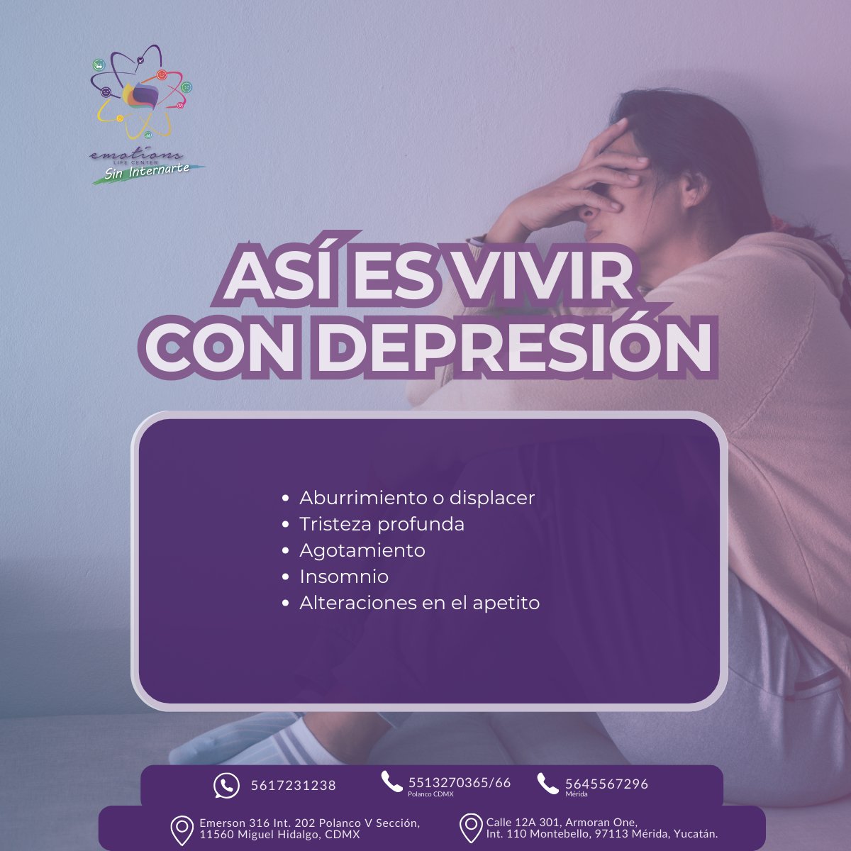 EmotionsCenter's tweet photo. NO normalicemos vivir con depresión 🥺

Buscar ayuda a tiempo puede salvar vidas 🌿 https://t.co/jLsHUugfmI https://t.co/bnEl3gpOqA