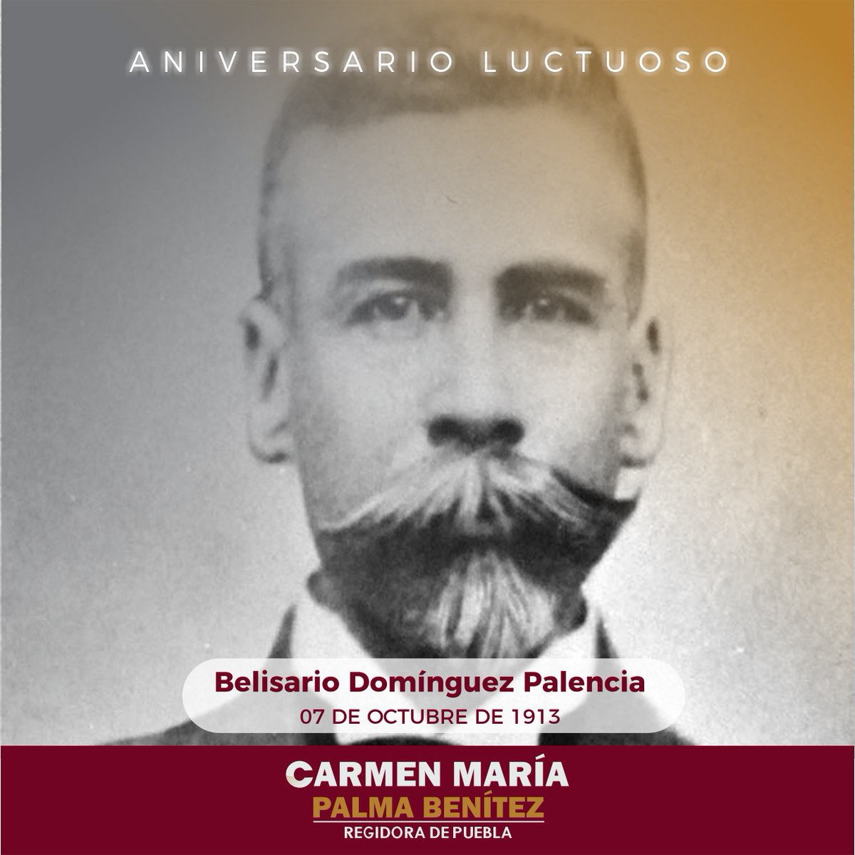 Hoy conmemoramos el aniversario luctuoso de Belisario Domínguez. De origen Chiapaneco, Médico y luchador social, y fuerte opositor a Victoriano Huerta.
Desde 1954, el Senado de la República de México otorga una medalla en su honor a la distinción por sus aportación a la nación.