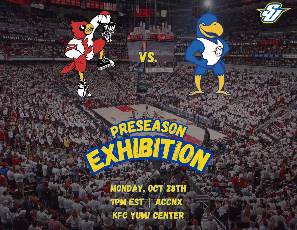 Spalding University (@spaldingu) on Twitter photo Catch our Spalding Eagles Men's Basketball team at the KFC Yum Center on October 28th as they take on the Louisville Cardinals in a preseason exhibition! 
Tickets available now!: ow.ly/btfa50TFNNE Catch our Spalding Eagles Men's Basketball team at the KFC Yum Center on October 28th as they take on the Louisville Cardinals in a preseason exhibition! 
Tickets available now!: ow.ly/btfa50TFNNE