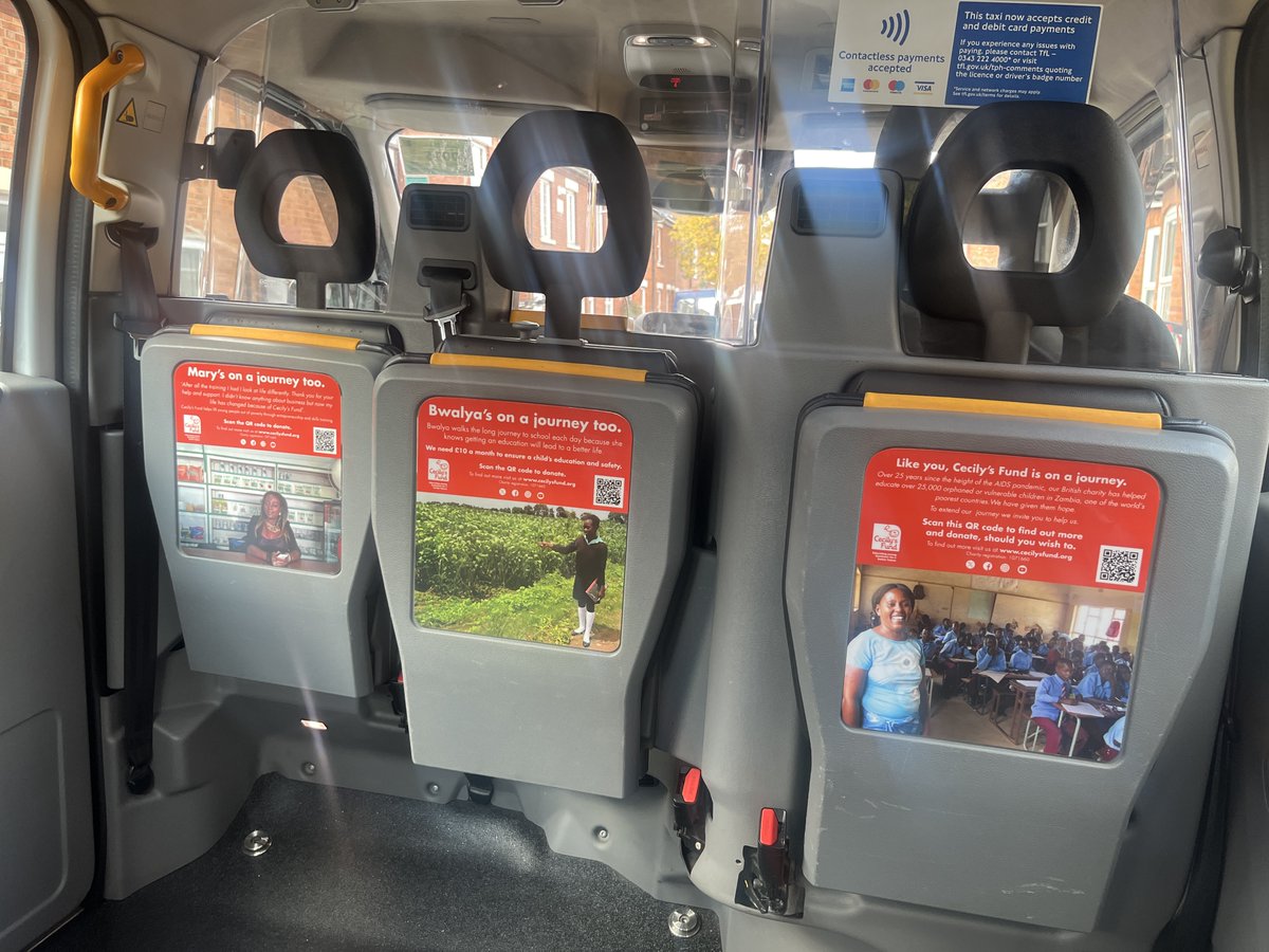 We are thrilled to announce that three of our adverts are now proudly displayed in the taxis of a cab company in London which belongs to Andrew Pearce, one of our dedicated supporters to whom we are extremely grateful. A huge thank you to him for making this possible🌟