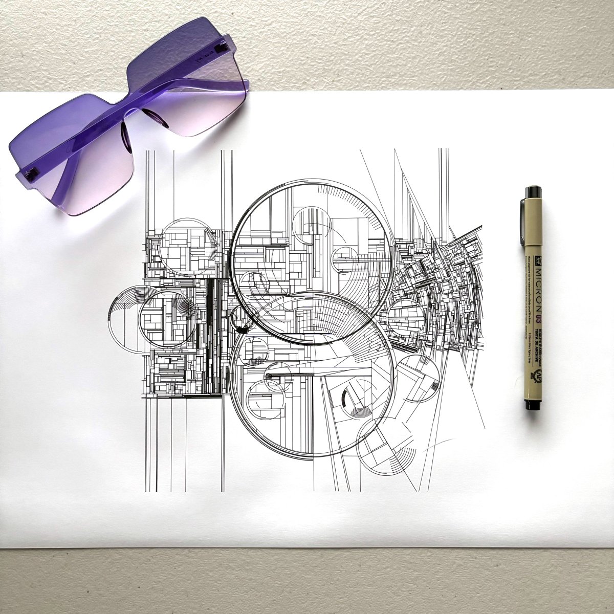 Farrago 20241007. Also, I could use a pair of prescription glasses like these. #plotter #processing