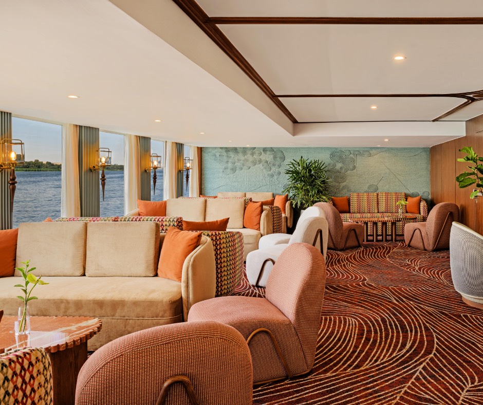 AmaWaterways's tweet photo. Do you ever wonder what our Main Lounge looks like? Enjoy picture-perfect views from floor-to-ceiling windows on AmaVerde, AmaCello, AmaVida, and AmaLilia. Your floating hotel awaits! #rivercruise #travel #luxury #mainlounge #relax https://t.co/ifkcrX5a0L