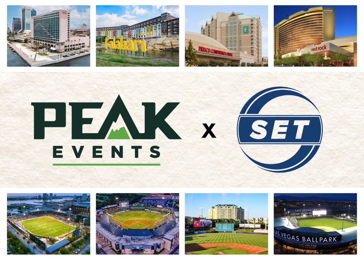 PeakDotEvents's tweet photo. Peak Events, LLC is excited to announce a new partnership with Sports &amp; Entertainment Travel, LLC (SET), who will serve as the exclusive travel package partner for all Peak Events’ Classics!

Learn more about the partnership using the link below:

🔗: https://t.co/wtjOd8gF26 https://t.co/y5P0XjOX73