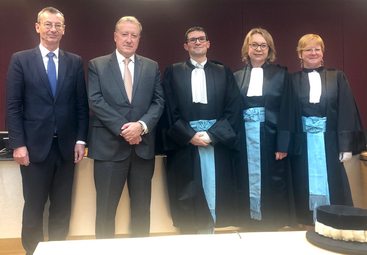 Ce matin s’est tenue au #TJValenciennes l’audience solennelle de présentation des nouveaux magistrats et fonctionnaires, au cours de laquelle a été présenté le nouveau président, M. Louis-Benoît BETERMIEZ, suivie d’un moment de convivialité