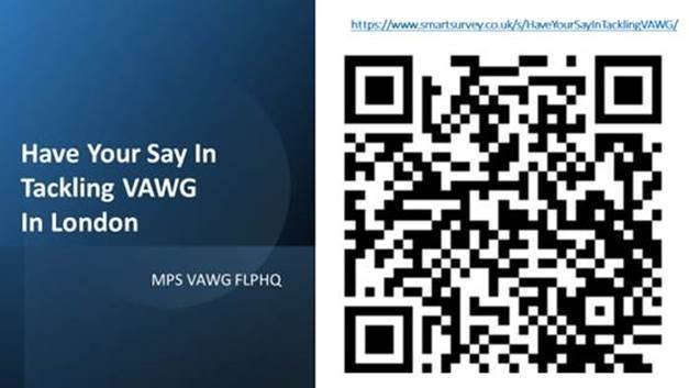 Have your say in tackling Violence against Woman's and Girls. in London.