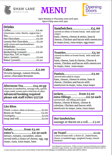 shawlanesports's tweet photo. Have you tried our cafe? Hot and cold food served 10am-3pm Mon-Fri. Come in for a warm welcome. Plenty of activities on offer too. #jigsaws #books #craftin #knitting @OpeningDoors8 @MrsBrockJLPS @JLPSInclusion @ShawlandsPS https://t.co/L5BEaHMK2B