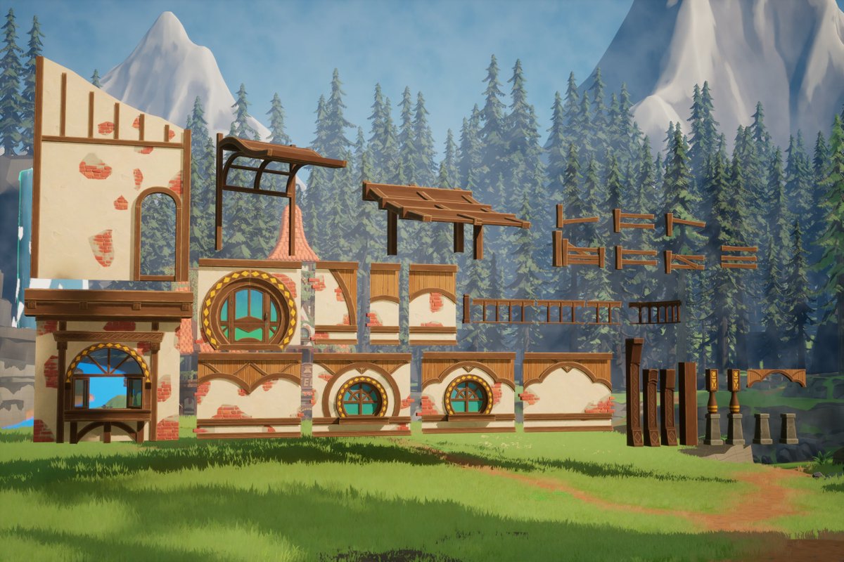 3DPoveda's tweet image. An update of my ongoing Stylized Environment with a little breakdown of the modules for craft the building and foliage for set dressing the environment.

Project mentorized by @JaviSkau