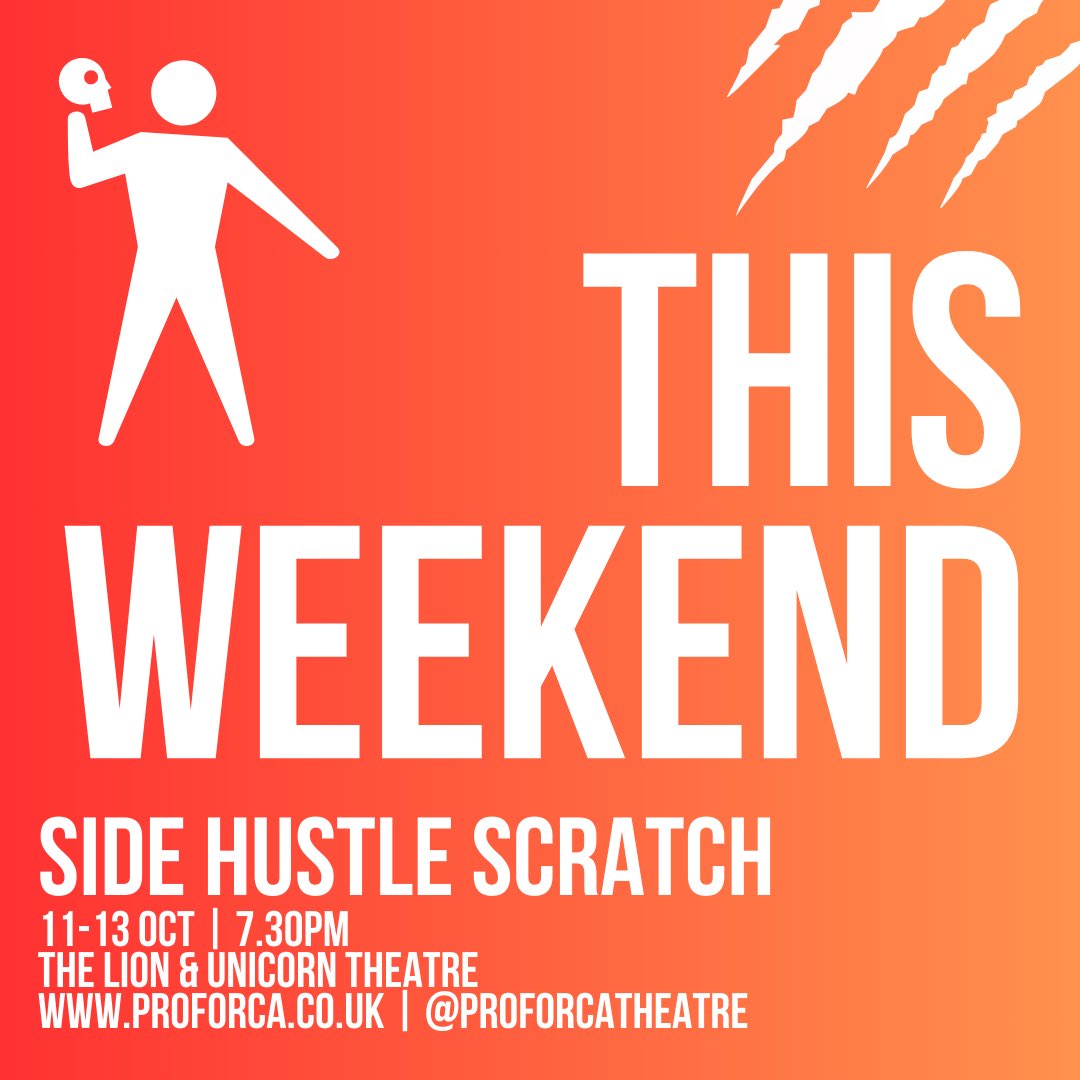 THIS WEEKEND: our inaugural @sidehustletc scratch kicks off @landutheatre with 18 brand new pieces of writing.

With six pieces a night (and tickets going fast!) there’s never been a better time to spend a long weekend with us.

🎭 Fri - Sun | 7.30pm
🎟️ Linktr.ee/landutheatre