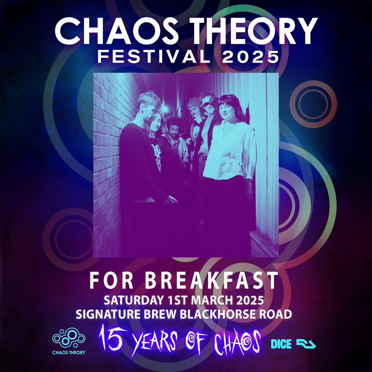 New announcement for Chaos Theory Festival (15 Years Of Chaos) <a href="/SignatureBrewBH/">Signature Brew Blackhorse Rd</a> on 1st March! <a href="/ForBreakfast420/">𝔉𝔬𝔯 𝔅𝔯𝔢𝔞𝔨𝔣𝔞𝔰𝔱 🥚🍳</a> add to the joy.

chaostheorymusic.co.uk/chaos-theory-f…

“Stretching ideas until they break” <a href="/ClashMagazine/">CLASH</a>

“For Breakfast sound like the real deal to me.” - John Doran, <a href="/theQuietus/">The Quietus</a>