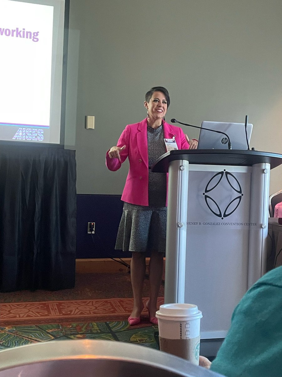 DrCammiValdez's tweet image. “PhD! Why not me?” presentation at the 2024 @AISES National Conference in San Antonio, TX. Packed room to share with scholars the process of applying to the #phd #nativeinstem #diversitymatters #indigenousinstem #sciencephd