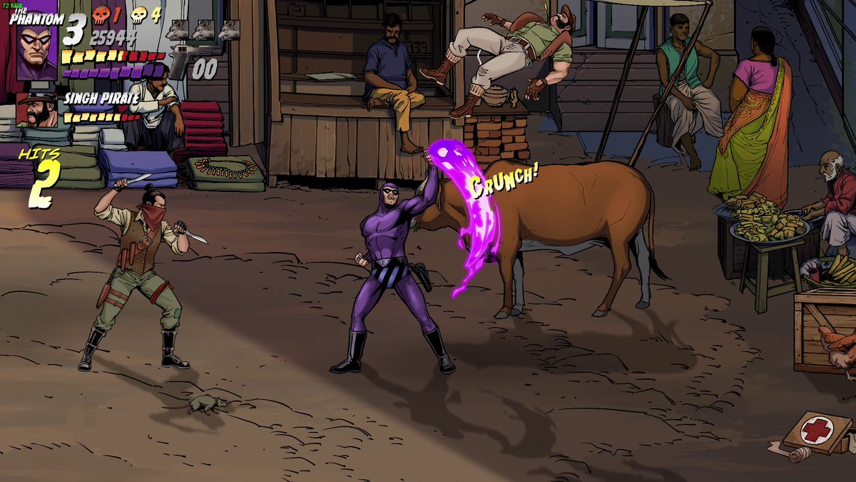 _phantomgame's tweet photo. Go back to Golden Age of Brawlers while fighting the Brotherhood of Singh in The Phantom. 💀
Fight all sorts of bad guys in this old-school beat'em up!
#ThePhantom #IndieGame #IndieDevs #ArtOfPlay #BeatEmUp https://t.co/60LVPEgdn1