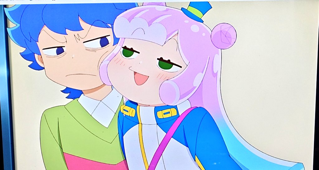 「仕事から帰宅してぷにる観て癒やされてる('ー`) 」|葵月のイラスト