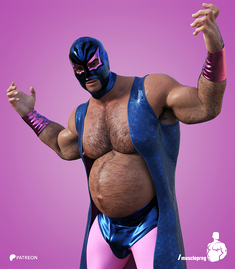 Taylor's got his Halloween costume lined up! #mpreg #musclepreg #barampreg #malepregnancy #bara #birth #halloween