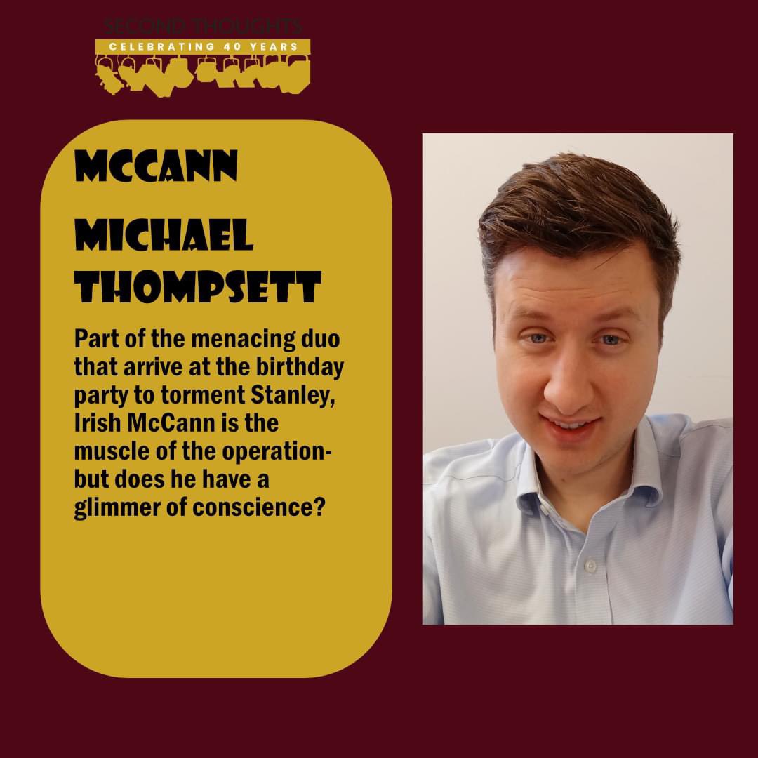 2Thoughts's tweet photo. Now we come to the more sinister side of our birthday party, and first up is McCann!

You might previously have seen Michael as Orsino in Twelfth Night- or even playing a corpse in An Evening of Tom Stoppard! 

Get your tickets for next week here:  https://t.co/qOLdjbH41K https://t.co/fe24Sj9WkF