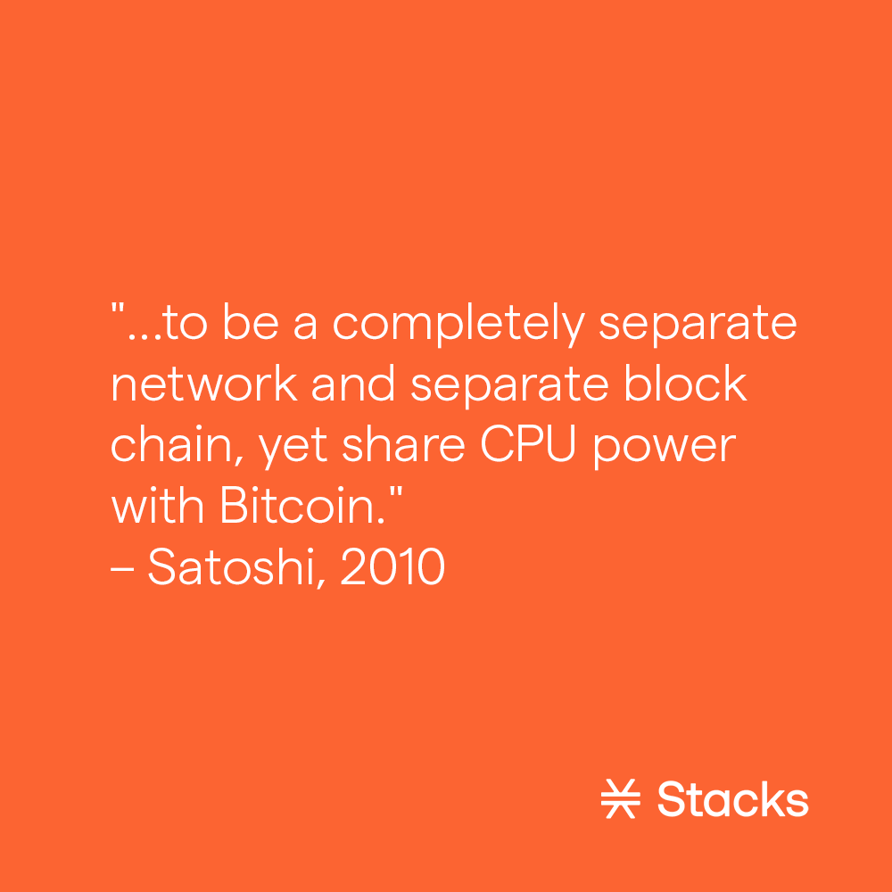 Satoshi Nakamoto envisioned Bitcoin L2s 🟧

The upcoming Nakamoto Release will have Stacks transactions settle with 100% Bitcoin Finality, leveraging Bitcoin's CPU power.

Nakamoto RC2 Testnet deployed. Mainnet soon.