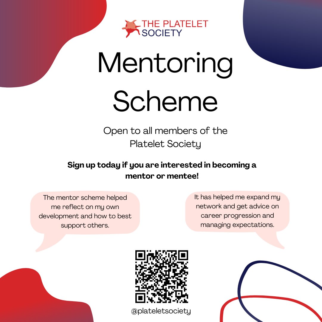 🚨 Join the mentoring scheme today! 🚨

The Platelet Society is excited to announce the re-establishment of the mentoring scheme. We welcome applications from individuals at any career stage, whether in academia or beyond!

Apply here: plateletsociety.co.uk/early-career-r…