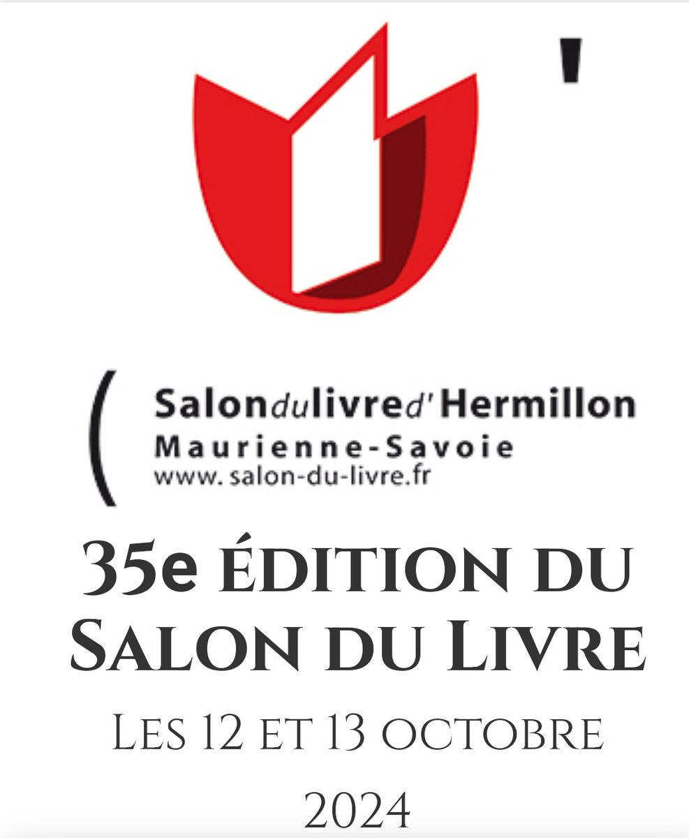 Ce week-end, salon du livre d'Hermillon ! (Programme ici : salon-du-livre.fr/programme-jour…)