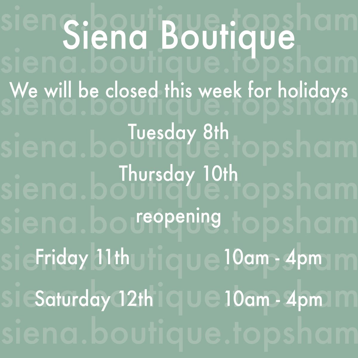 We're away for a few days this week but looking forward to seeing you again on Friday 11th October ... 

#topsham #lovetopsham