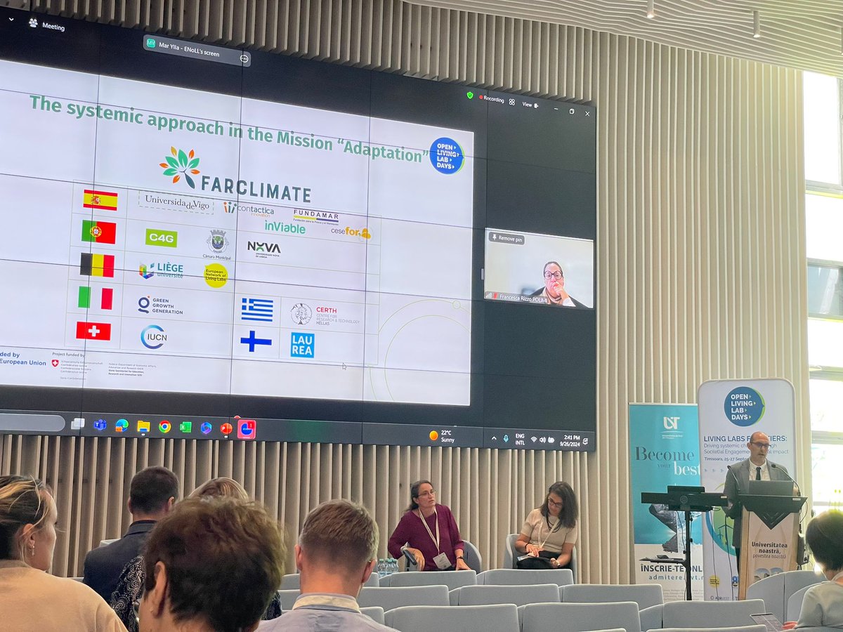 farclimate_he's tweet photo. Another key highlight from the #OpenLivingLabDays2024 organised by @openlivinglabs was the presentation of #FARCLIMATE by Pablo Cabanelas (@uvigo) during a session focused on the Implementation of the systemic approach in the EU Missions π‘ https://t.co/otwlyLXKd4