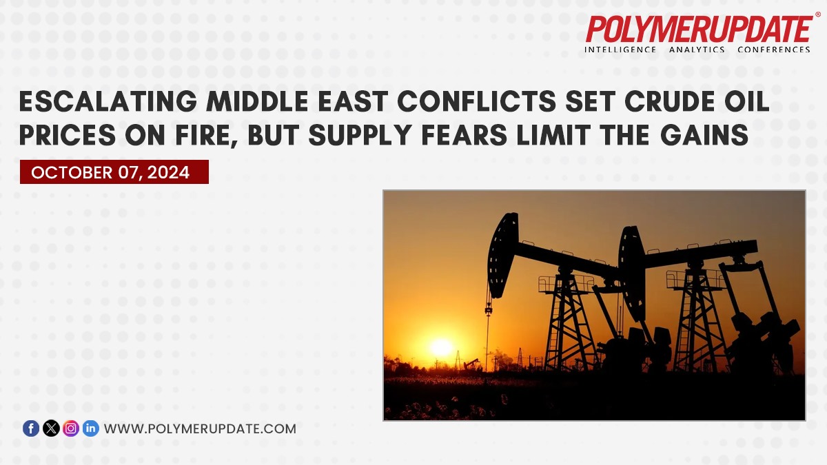 POLYMERUPDATE's tweet photo. Escalating Middle East conflicts set crude oil prices on fire, but supply fears limit the gains.

Read the Entire article here: https://t.co/KE8o1dkTtT

#CrudeOilPrices #MiddleEastTensions #GeopoliticalConflicts #OilDemandProjections #EnergyMarketUpdates #BrentCrudeFutures #WTIFutures #USRetaliatoryActions #GlobalOilMarkets #ChinaEconomicDownturn #OPECProduction #OilPriceForecasts #EnergyMarketAnalysis #IEADemandProjections