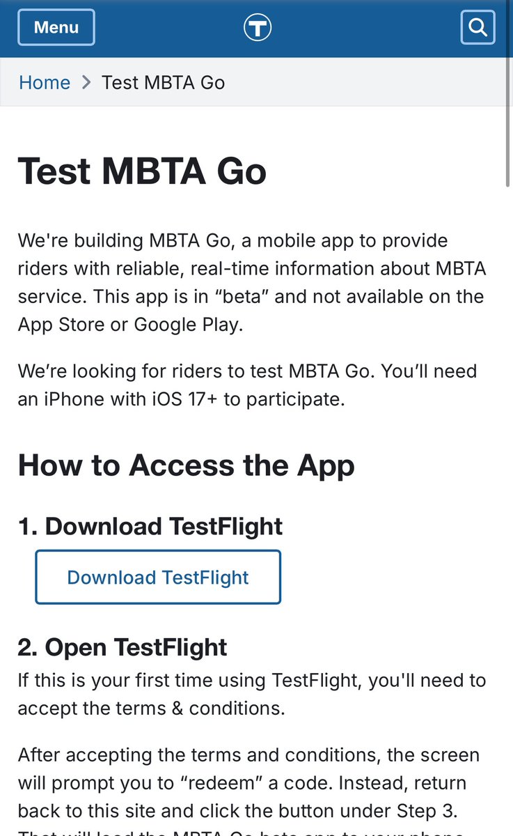 ridestheTalot's tweet image. The T has a new app open for testing