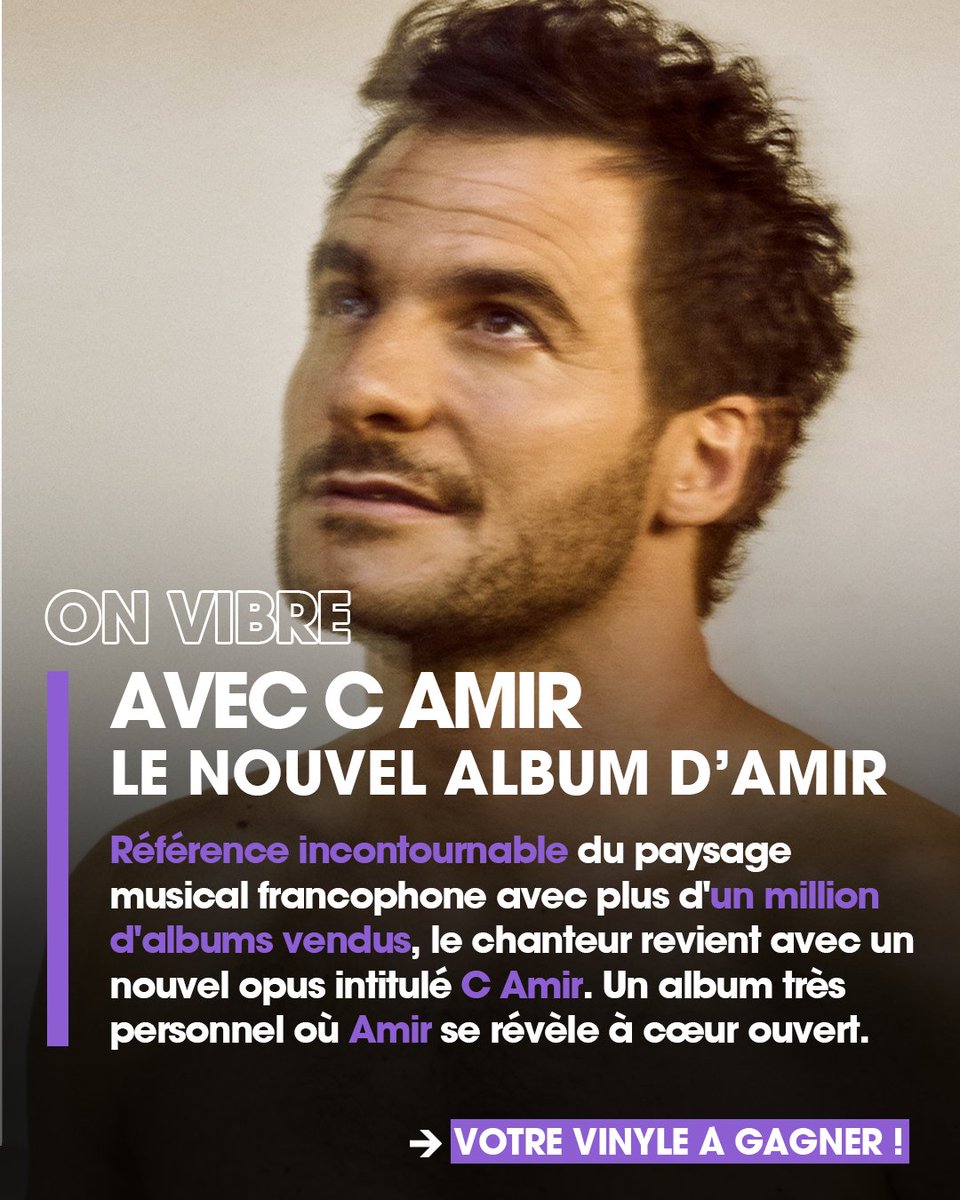 TF1's tweet photo. 🎶 On vibre avec #Amir !
Gagnez le vinyle de son nouvel album, #CAmir, composé de douze titres intimistes sur 👉 https://t.co/6OSVCyOAyE
#BonsPlansDeLaSemaine #Concours https://t.co/kt39RIh4ZL