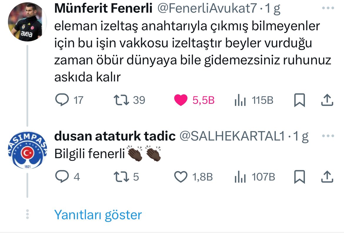 Hahahahahha ulan tüm taraftar grupları savaş için hazır.Sapık şantajcı,tacizci,tecavüzcü pedofili arıyor.😂😂😂İzeltaş anahtar :))))))))