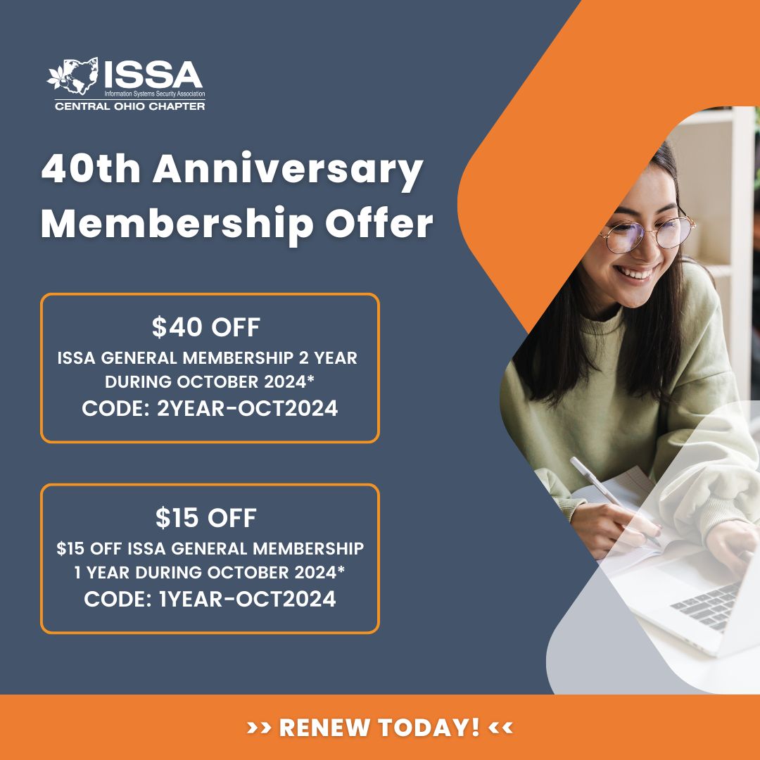 Renew now with the following discount codes:
🎉$40 off ISSA General Membership 2 Year during October 2024:
Use Promo Code: 2YEAR-OCT2024
🎉$15 off ISSA General Membership 1 year during October 2024:
Use Promo Code: 1YEAR-OCT2024
Visit ow.ly/SrhN50TEusP to choose join today!