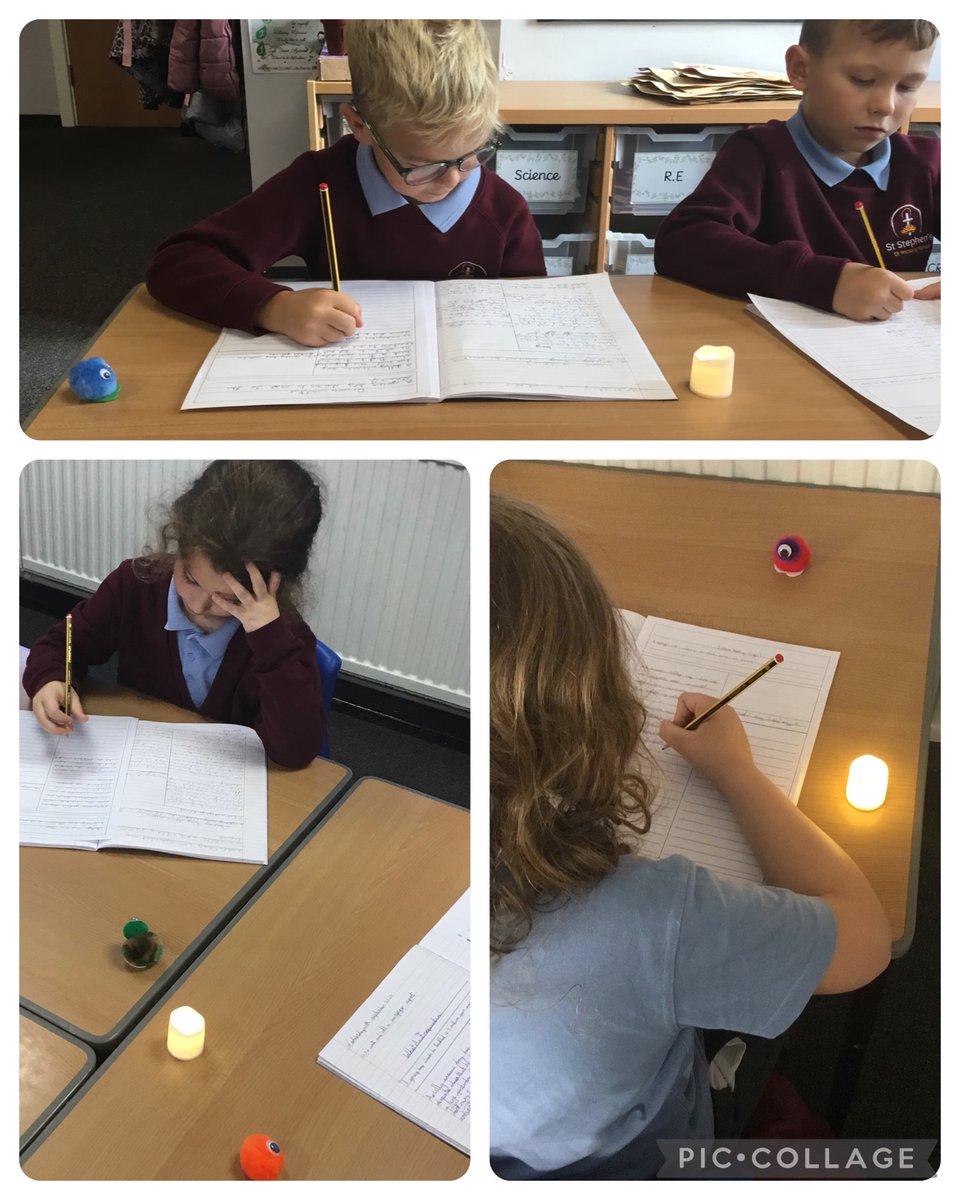 StStephens_Bury's tweet image. Final draft time!
Year 3 have enjoyed their final draft time this morning. We had some calming music to listen to, our Quiet Critters were out watching us write and we even had some tea lights to set the scene! #SlowWriting