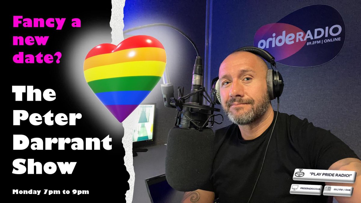 NEW DATE - same time.

The <a href="/Peterdarrant/">Peter Darrant</a> Show tonight from 7pm only on <a href="/myprideradio/">Pride Radio</a>