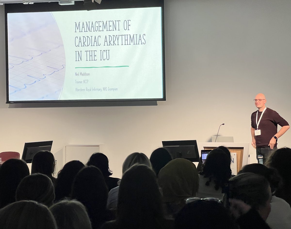 Full house listening to <a href="/NHSGrampian/">NHS Grampian</a> ‘s very own <a href="/neilmaddison10/">neil maddison</a> <a href="/BACCNUK/">BACCN 💙</a> <a href="/AberdeenICUEdu/">Aberdeen ICU</a>