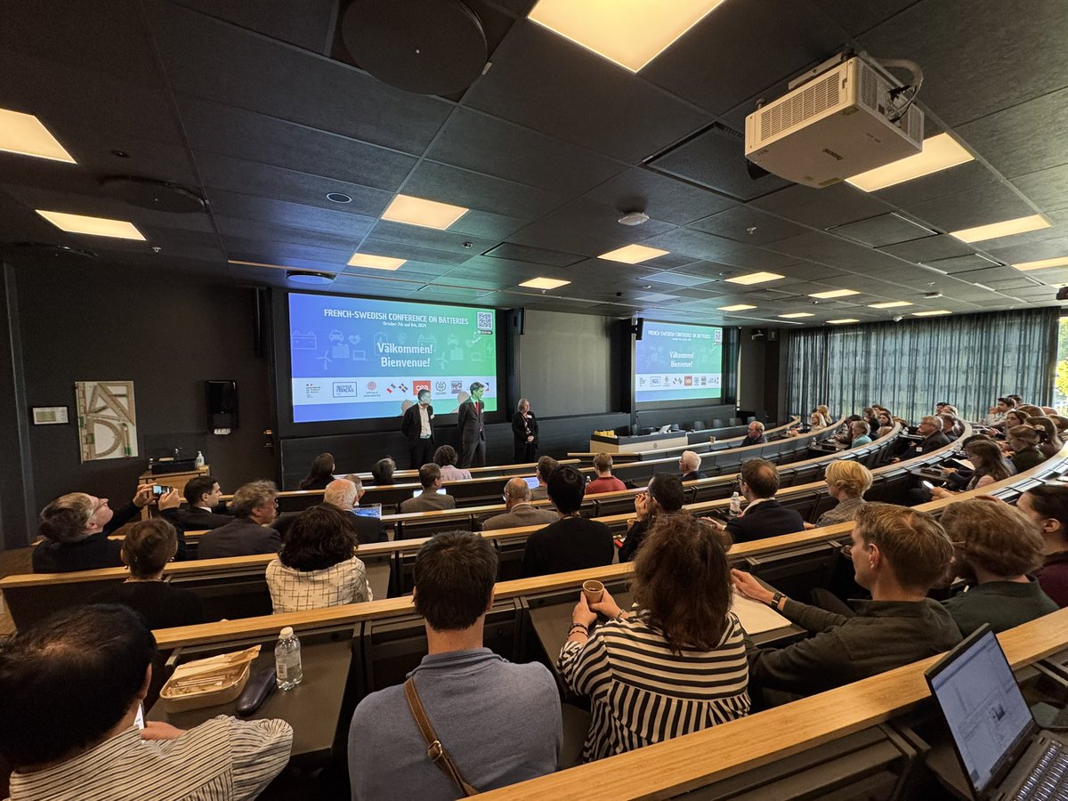 The French-Swedish conference on batteries is about to start! <a href="/KristinaEdstrm2/">k</a> <a href="/patrik_Chalmers/">Patrik Johansson</a> <a href="/C_MASQUELIER/">Masco</a> <a href="/SLyonnard/">sandrine lyonnard</a> <a href="/LeitingZhang/">Leiting Zhang</a> <a href="/BaseSweden/">BASE - Batteries Sweden</a> <a href="/chem_angstrom/">Department of Chemistry - Ångström</a> <a href="/2030Battery/">BATTERY 2030 +</a> <a href="/FranceinSweden/">France in Sweden 🇫🇷🇪🇺</a>