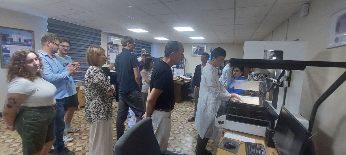 osteuropaFAU's tweet image. On our last day in Uzbekistan, our @UniFAU group visited the National Archive - the country’s main archive. We received an engaging and insightful tour from the archive staff, providing valuable perspectives for our research.